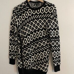 Ann Taylor Chunky Wool Blend Sweater with Asymmetrical Zipper.